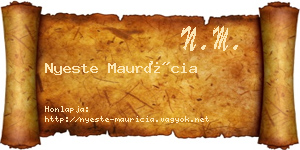 Nyeste Maurícia névjegykártya